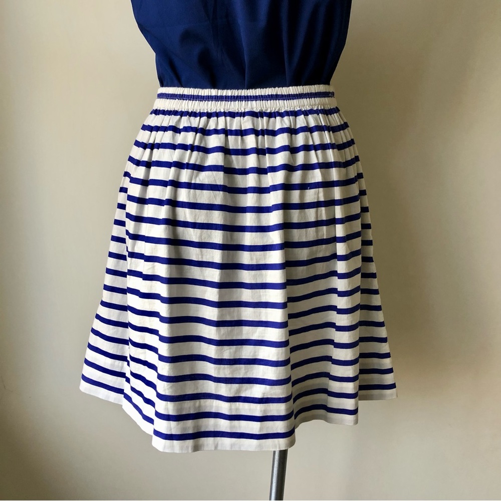 ๐ผ J. Crew Pull On Pocket Skirt in Blue & White Nautical Stripe, 4 - Picture 8 of 8